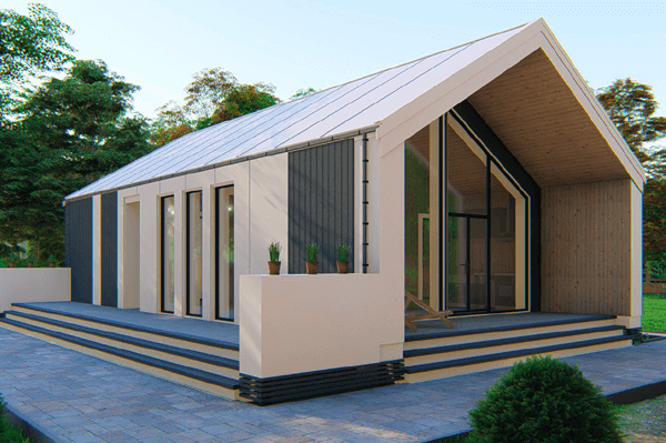 Completed accessory dwelling unit (ADU) showcasing a modern, small-scale living space with efficient design